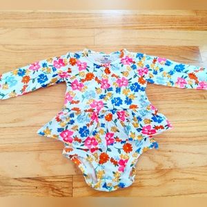 Carter's size 9 Months Baby Girl Floral Onesie Dress